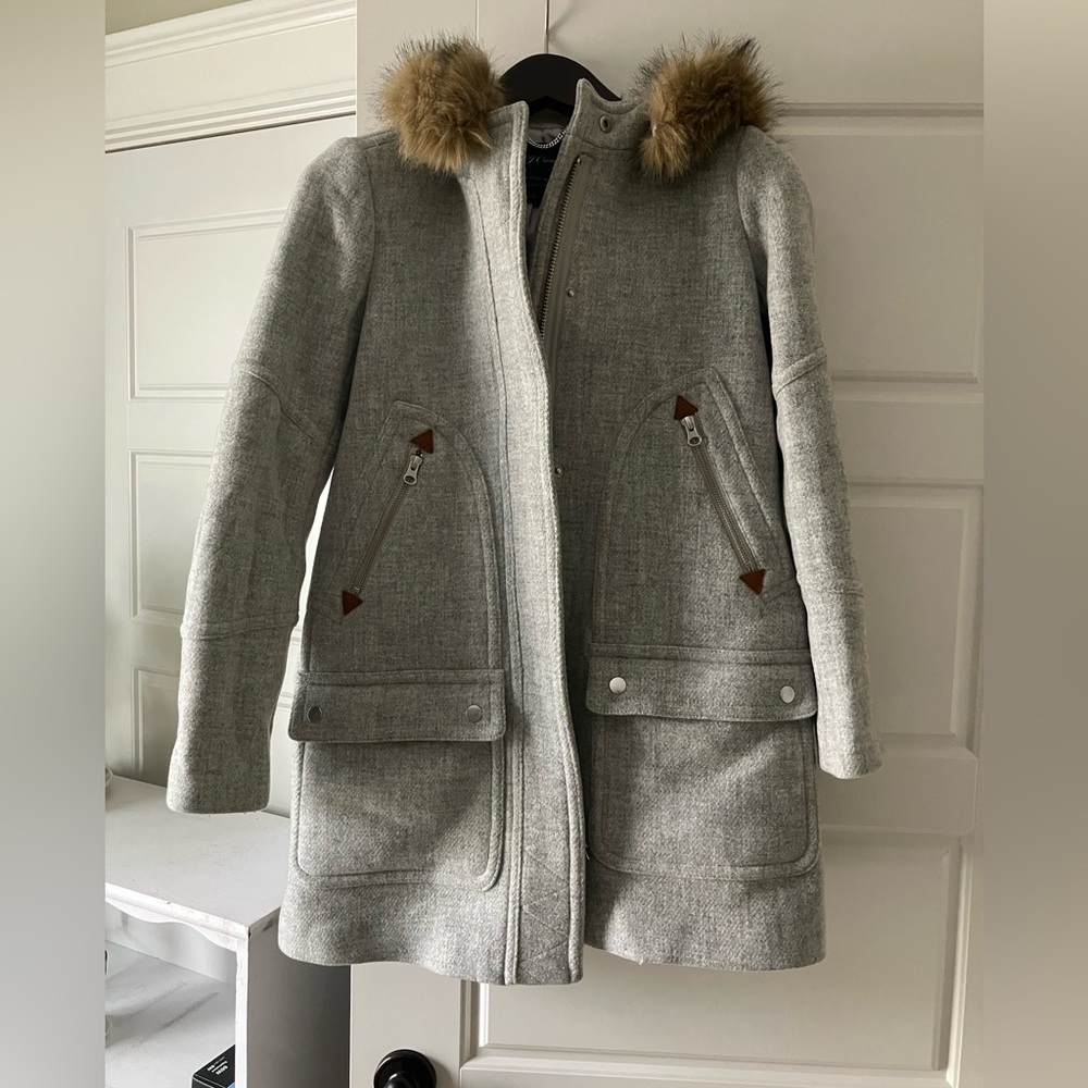 J. Crew Chateau wool parka, size 0